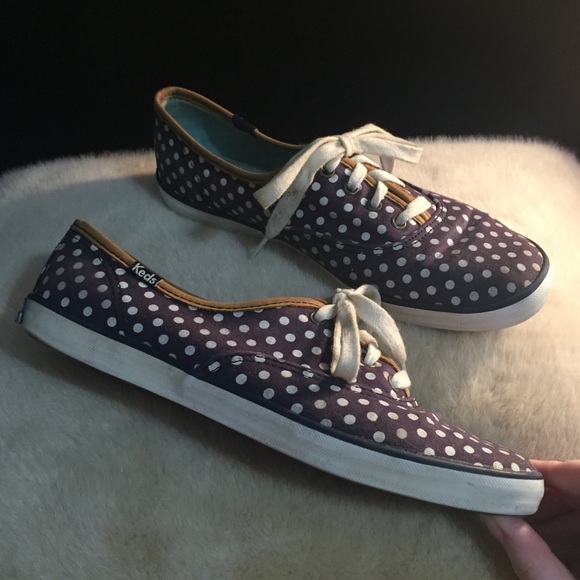 Navy Polka Dot Keds - Picture 2 of 8